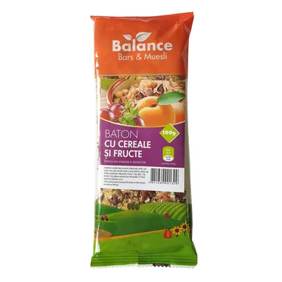 Baton cu cereale si fructe 100g BALANCE